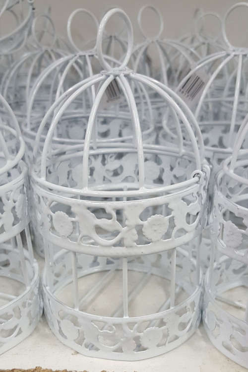 REDUCED TO CLEAR! White/Ivory Bird cage 11x6cm! 2 CAGES PER BID!!! View other clearance auctions!