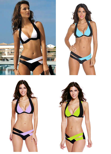 CRAZY WEEKEND SPECIALS!!! Color Block Push up Swimwear. S-XXXL!! PLEASE read listing!