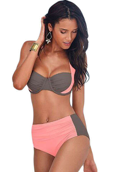 CRAZY WEEKEND SPECIALS!!! Stylish Bi-color High Waist Swimsuit. S-XXL!! PLEASE read listing!