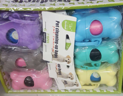 REDUCED TO CLEAR! Pet clean up bags in holder. See our other clearance auctions!