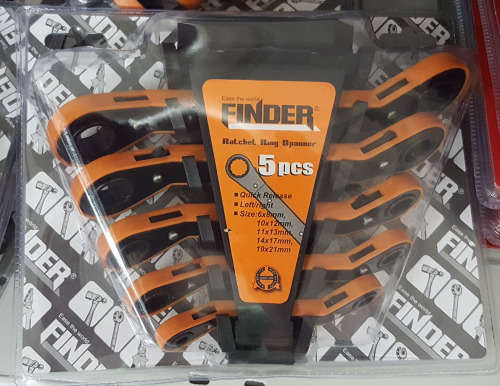 5pc ratchet ring spanner set. REDUCED TO CLEAR!! View other clearance auctions!!