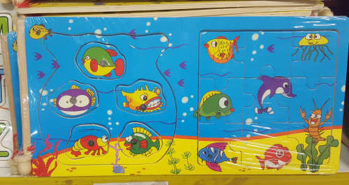 REDUCED TO CLEAR!!! Wooden fishing Puzzle!! See our other clearance auctions!.