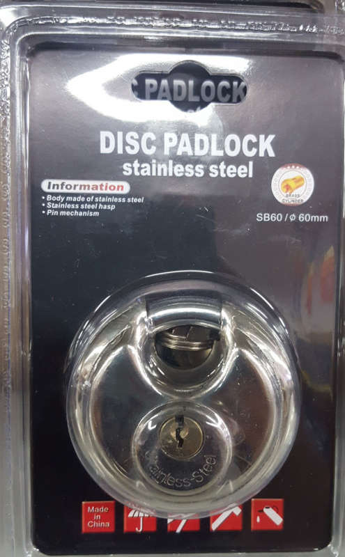 60mm disc padlock!!! CLEARANCE SALE!! View other clearance auctions!.