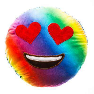 Modern rainbow emoji cushion!! See our other clearance auctions!