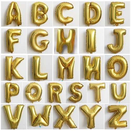BIG foil balloon letter. 1 Per Bid. Gold. WHOLESALE clearance!