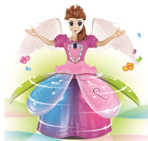 Singing Anna doll with projecting lights. Moves around!