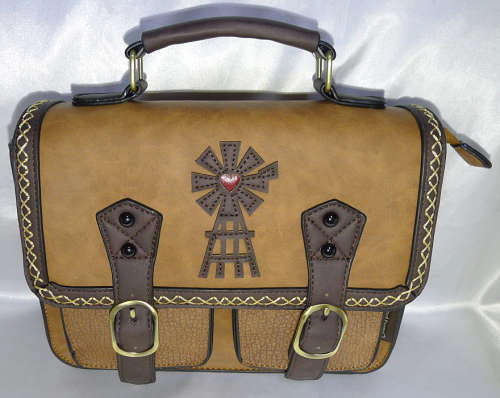 GORGEOUS Original Cotton Road Bag- Coffee windmill