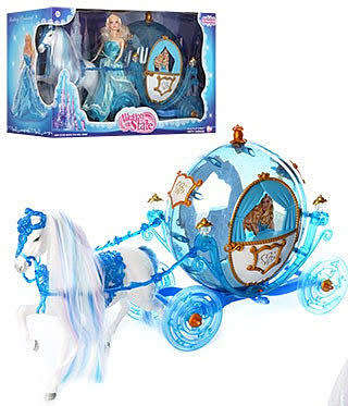 Gorgeous Princess doll with HUGE carriage set- lights and music!!. Horse can walk. PERFECT GIFT.