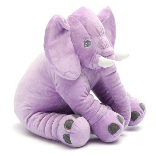 HUGE super stuffed 60cm Elephant Pillow for Baby | Purple!