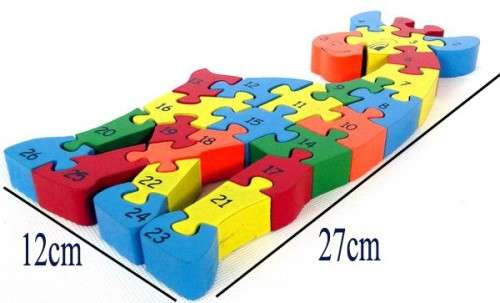 Wooden Giraffe 3D Puzzle. Learn Alphabet & Numbers- Children`s Educational Toys (Cheapest on BoB)
