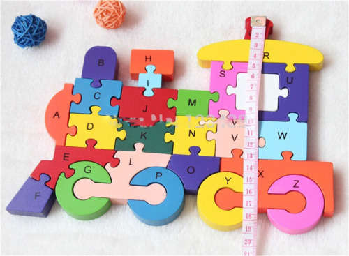 Wooden Train 3D Puzzle. Learn Alphabet & Numbers- Children`s Educational Toys (Cheapest on BoB)