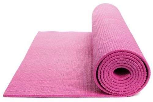 Non-slip Yoga Mat for Exercise Pilates Gym Leisure. 4mm, PINK.