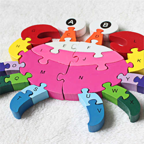 Assorted Wooden 3D Puzzle. Learn Alphabet & Numbers. WHOLESALE listing. (Qty 50 pcs).