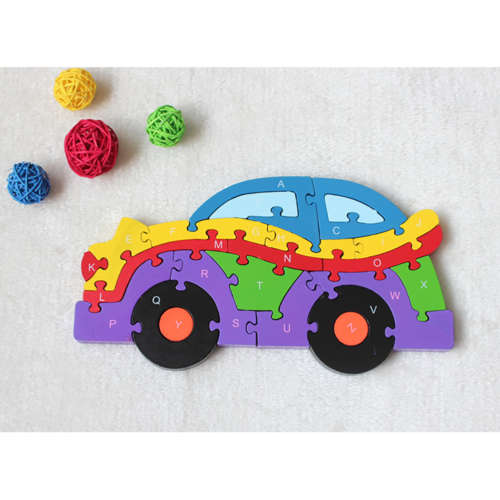 Assorted Wooden 3D Puzzle. Learn Alphabet & Numbers. WHOLESALE listing. (Qty 50 pcs).
