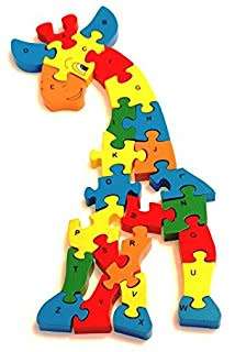Educational Wooden Puzzle | Learn Letters & Numbers | Giraffe