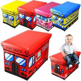 BIG kids storage toy box and stool, FIRE TRUCK OR PRINCESS!