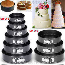6 piece Spring Form cake mould set.