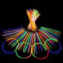 100pc Mixed Colors Glow Sticks With Connectors