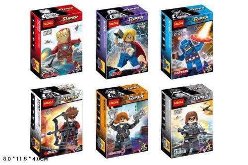Decool Super Heroes Figurines - Set of 6. BLACK FRIDAY MADNESS!!