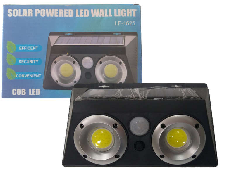 Double Beam Solar Powered Wall Mounted Motion Sensor COB LED Lamp