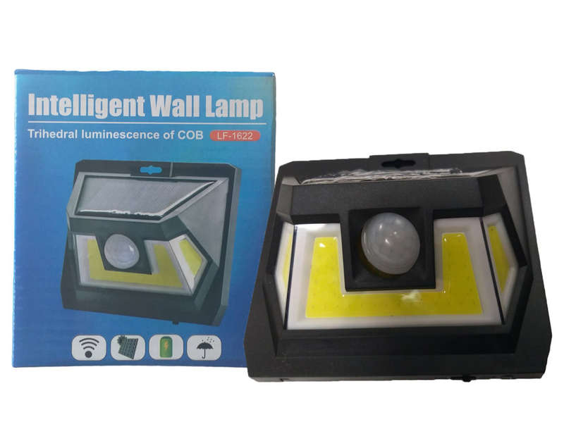 Intelligent Solar Powered Wall Mounted Motion Sensor COB LED Lamp