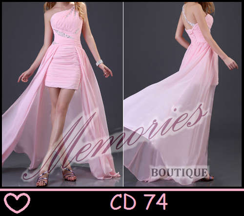 BEAUTIFUL PINK CHIFFON COCKTAIL/EVENING DRESS!