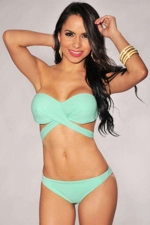 Absolutely stunning Mint Green Bandeau Bikini