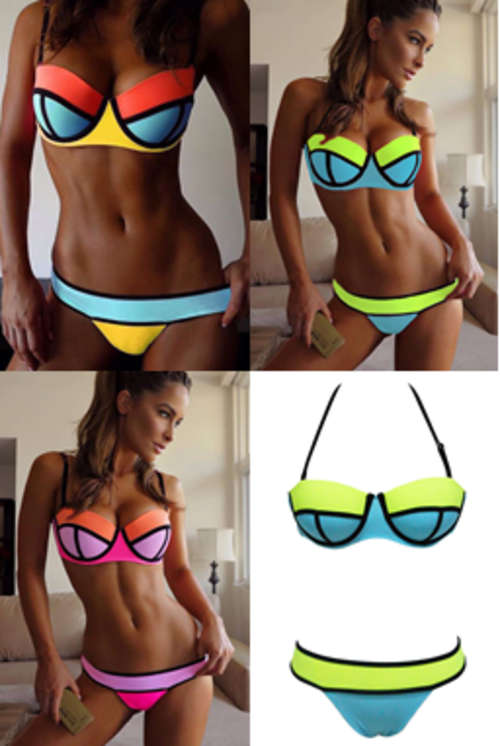 **IN STOCK!!**  SIZE SMALL/MEDIUM/LARGE - STUNNING MODERN BIKINI!! 3 COLORS TO CHOOSE FROM!!!