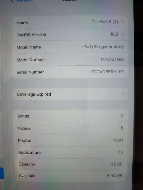 iPad 5th Gen 32GB (MP2F2TU/A)