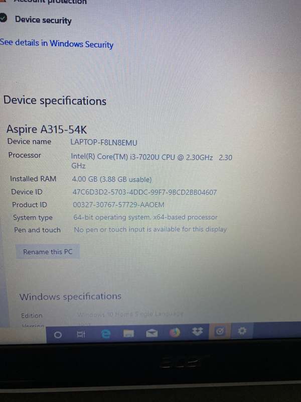 **BARGAIN BUY**BOXED DEMO ACER ASPIRE CORE i3, 4GB RAM, 1TB HDD - GRAB IT NOW @ JUST R2999!!!!!!!!!!