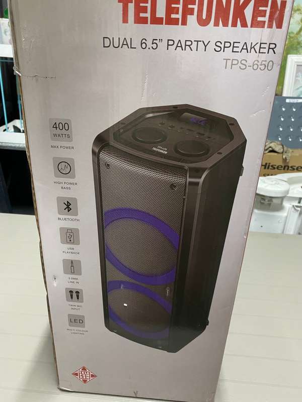 TELEFUNKEN dual 6.5`` party speaker TPS-650