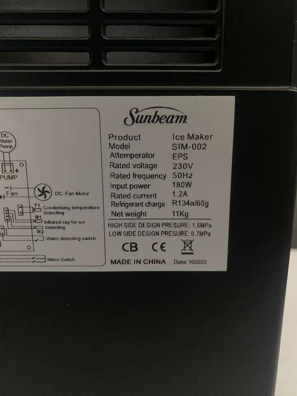 Sunbeam - 15kg Ice Maker - Black