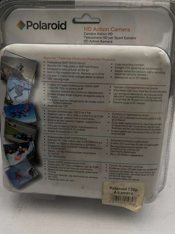 Polaroid XS20 HD 720p 5MP Waterproof Sports Action Camera