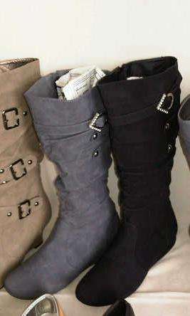 Black and Grey FLAT BOOTS R270.00 size 3-8