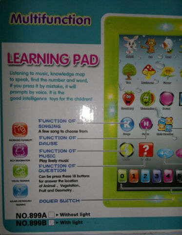 MULTIFUNCTION LEARNING educational pad for 3years+ R109.00