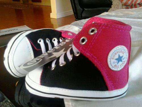 ALL STAR CONVERSE HI-TOPS, BABY PRE WALKERS. 12-18 MONTHS.*LOVELY COLOURS ..*