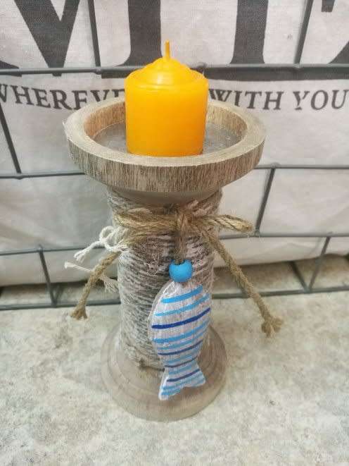 WOODEN CANDLE HOLDER R60 EACH IF YOU BUY 10 UNITS