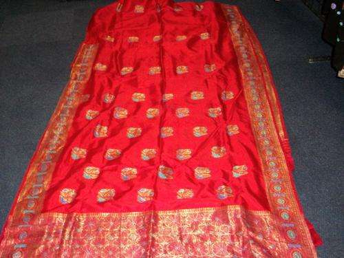 Benares Silk Sarie Red  Great Buy