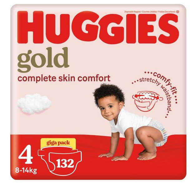 Huggies Gold Giga Bag Size 4 (1 x 132`s)