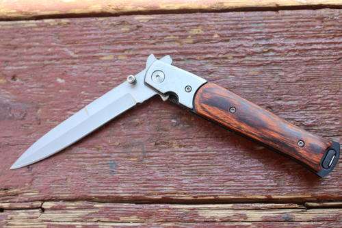 STAINLESS KNIFE WITH WOODEN HANDLE ******** COMBINE ITEMS AND SAVE ON SHIPPING COSTS******
