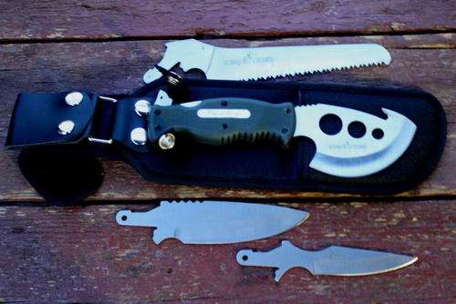 4 IN 1 RESCUE KNIFE SET IN POUCH. ******** COMBINE ITEMS AND SAVE ON SHIPPING COSTS******