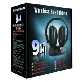 9-in-1 Wireless Headphone Headset For MP3/iPod/FM/PC
