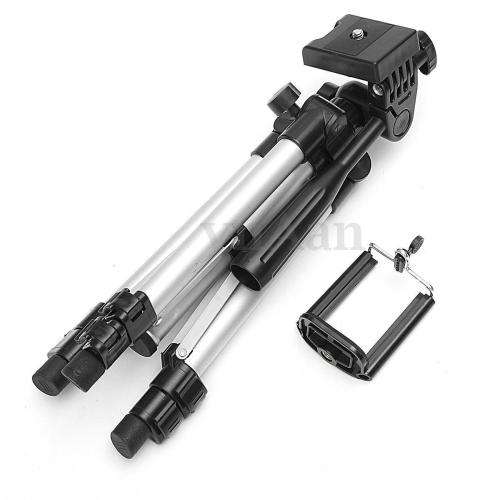 360° Professional Extendable Camera Tripod Phone Clip Holder Stand