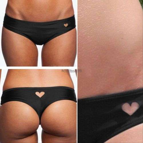 Sexy Heart Cut Out Thong, Brazilian Bottom Swimwear