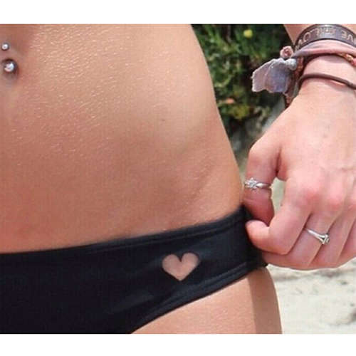 Sexy Heart Cut Out Thong, Brazilian Bottom Swimwear