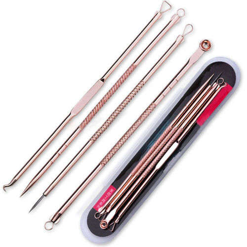 4Pcs/set Pimple Blemish Blackhead Comedone Acne Extractor Remover Tools Needles