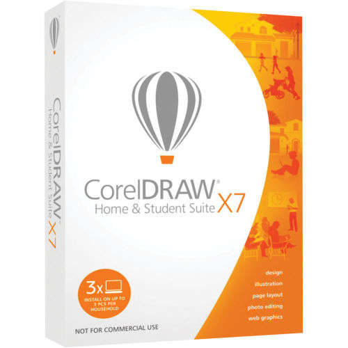 CorelDraw X7 - COREL DRAW HOME & STUDENT SUITE X7 (DVD) BOX - NEW