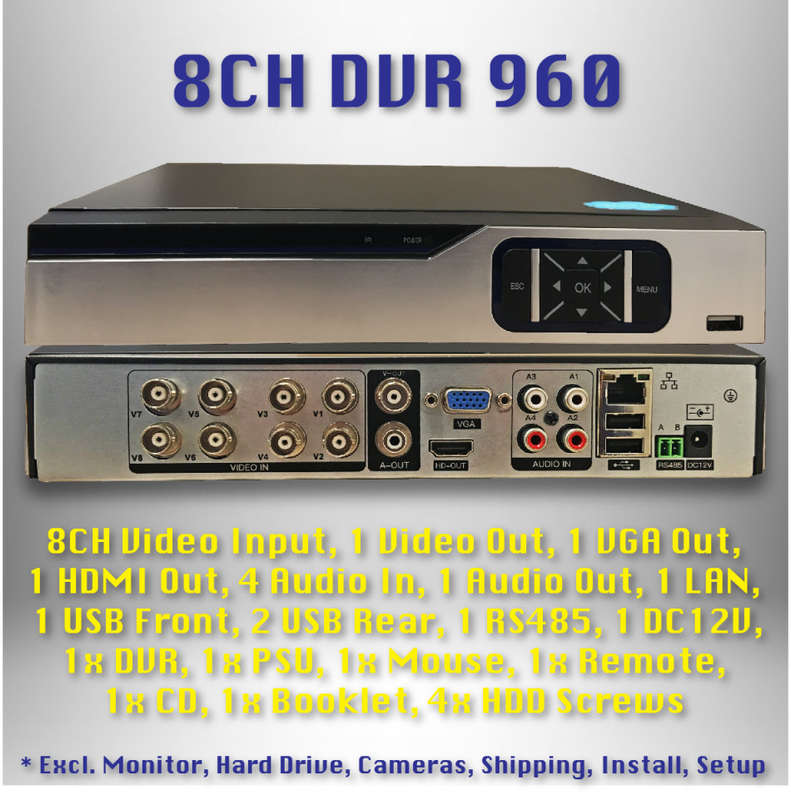 8 CHANNEL DVR CCTV SECURITY RECORDER