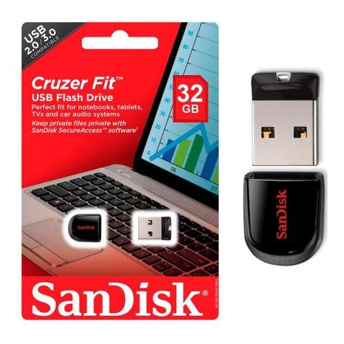 SanDisk Cruzer Fit 32GB USB 3.0/2.0 Flash Drive for MAC or WINDOWS NEW in STOCK