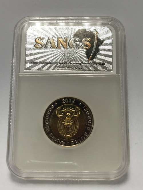 2014 South Africa R5 20 Years of Freedom MS64 SANGS Graded Uncirculated NEW